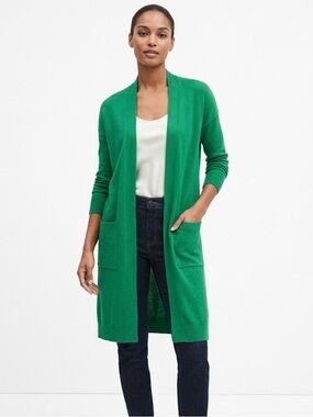 76 Rw&Co Green Open Front Knit Cardigan – Size S | Layering | Soft Neutrals |